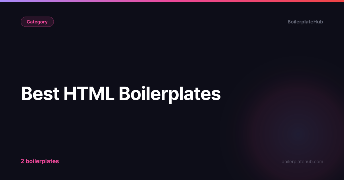 Best HTML SaaS Boilerplates, Templates & Starter Kits [2026 ...