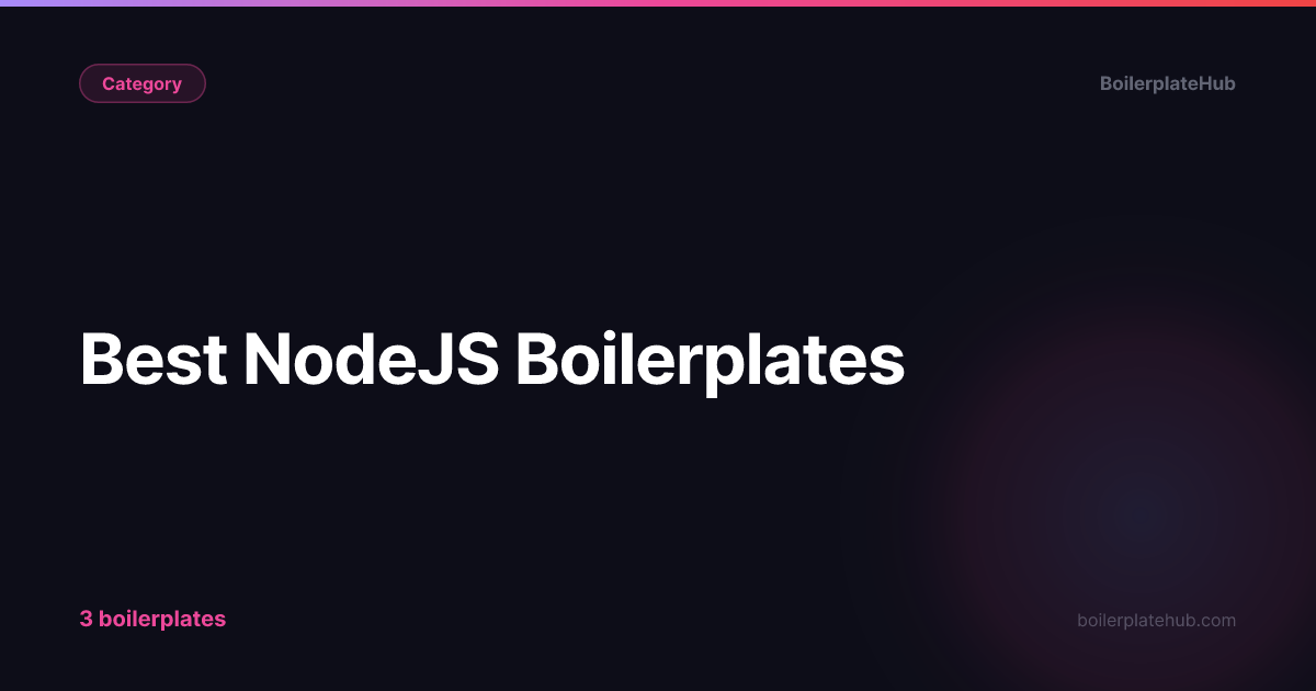 Best NodeJS SaaS Boilerplates, Templates & Starter Kits [2026 ...