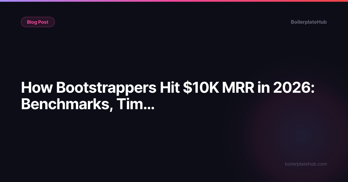 How Bootstrappers Hit $10K MRR in 2026: Benchmarks, Timelines, Margins