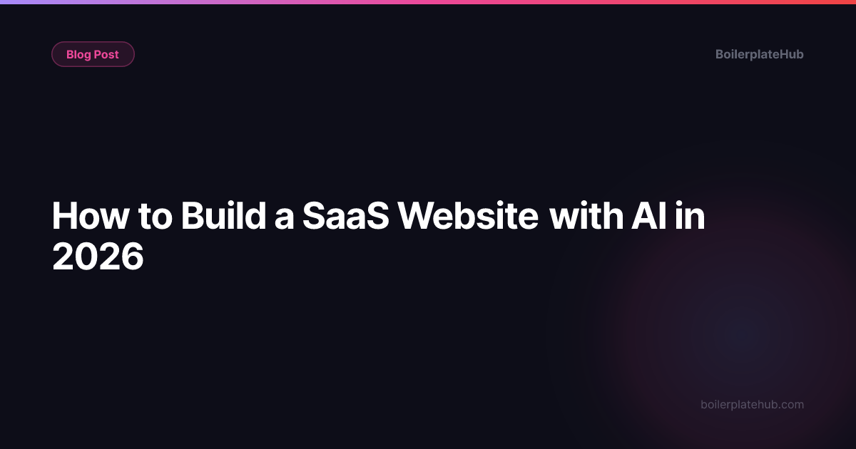 SaaS website being built with AI tools - landing page and dashboard design