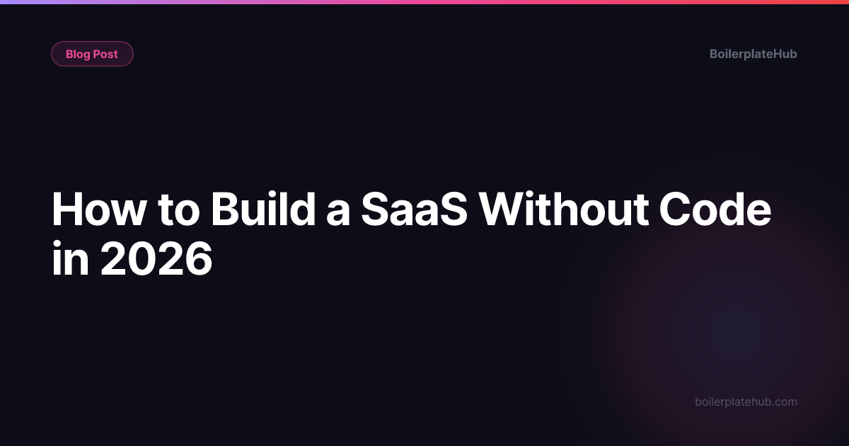 No-code SaaS builder using visual platforms and AI tools to launch a product without coding