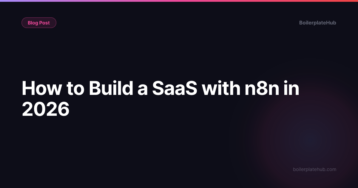 n8n workflow canvas showing automation nodes for building a SaaS product backend