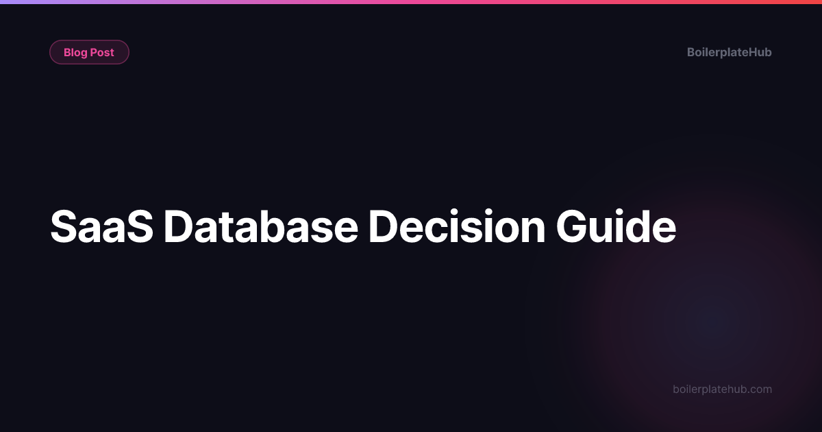 SaaS Database Decision Guide
