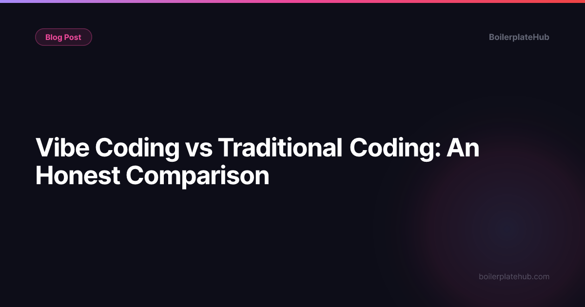 Vibe Coding vs Traditional Coding: An Honest Comparison